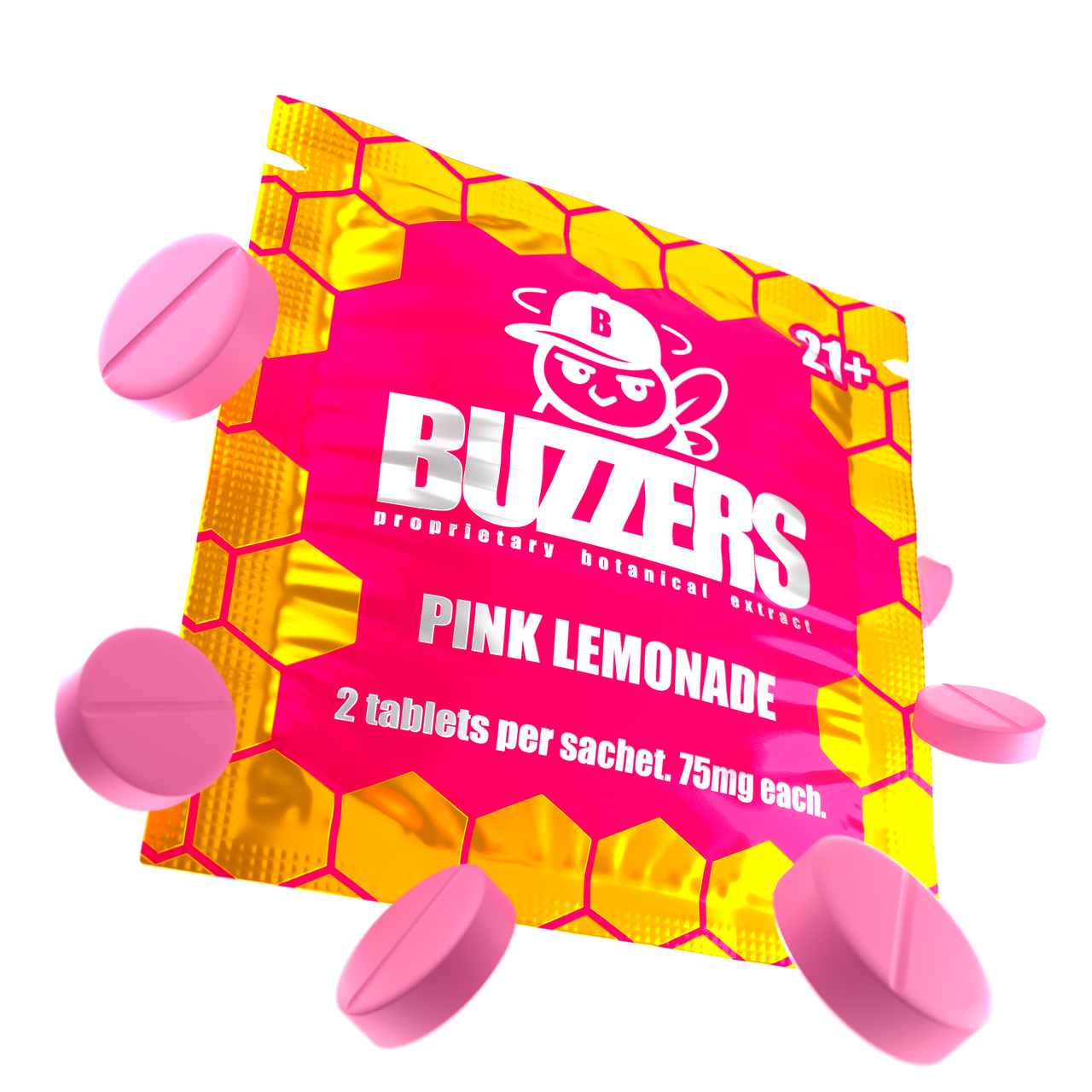 Buzzers 150mg 2pktabs PinkLemonade Dynamic Render 22850