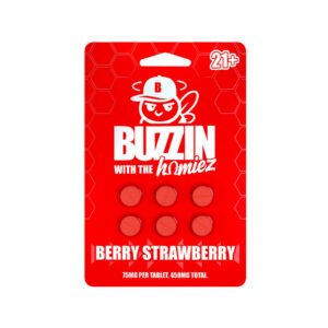 buzzin with the homiez proprietary botanical extract tablets berry strawberry 97395